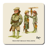The Set of Six Bryn Parry Shooting Cartoons Coasters from CountrysideGreetings features the iconic “Sex in the Country” series, including a cartoon of a hunter and two women admiring pheasants and sharing a cheeky joke. Perfect for shooting fans.