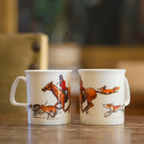 Tail End Charlie Bone China Sporting Mug by Bryn Parry