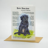 Know Your Dog Black Labrador Greeting Card by Dick Twinney