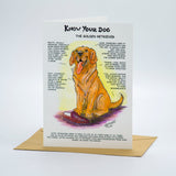 Dick Twinney's "Know Your Dog" Golden Retriever Greeting Card - Celebrate the Beloved Breed with Style