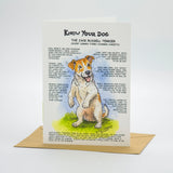 "Know Your Dog" Jack Russell Terrier Greeting Card by Dick Twinney