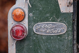 Land Rover notecard pack featuring  the tail lights of a series 3 landrover