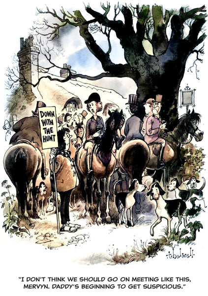 The Rendezvous.  Vintage humour greeting card by Thelwell