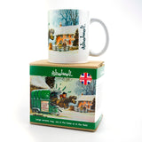 Christmas pony mug for horse lovers featuring the iconic Thelwell cartoon "Not to be open until Christmas".