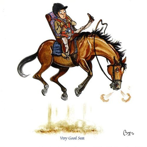 Horse riding greeting card by Bryn Parry. Very Good Seat