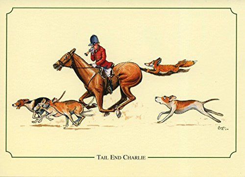 Fox hunting notecard pack by Bryn Parry. Tail End Charlie