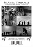 10 black-and-white shooting notecards with envelopes by Charles Sainsbury-Plaice, featuring game shooting and country sports scenes. From Countryside Greetings. Set includes 10 A6 cards and envelopes.