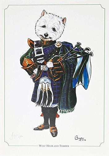 West Highland Terrier cartoon print by Bryn Parry
