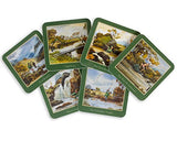Set of six Thelwell Fishing Coasters.