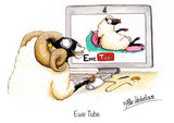 A ram watches “Ewe Tube” (a ewe on a couch) in these witty Farm Animal Greeting Card multipacks by Countryside Greetings—12 hilarious Alex Underdown cartoons for adding farm-fresh humor and charm to your messages.
