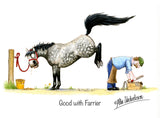 Good with Vet cartoon greeting card by Alex Underdown