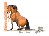 Good to tie up cartoon greeting card by Alex Underdown