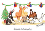 Horse, Hound and Farm Animal Christmas Cards Multipack by Alex Underdown