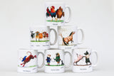 The Hereford Cattle Mug Beef Wellingtons by Alex Underdown from Countryside Greetings features a whimsical cartoon cow and pun design on a white background.