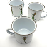 1 x enamel fly fishing mug by Bryn Parry