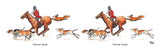 The Enamel fox hunting mug by Bryn Parry from CountrysideGreetings features a double fox hunt scene with a rider, hounds, and the caption Tail End Charlie. Ideal for camping and outdoor use, it celebrates Bryn Parry’s signature style.