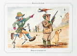 Shooting cartoon print by Bryn Parry. No Running In