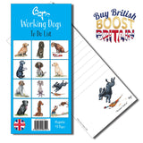 To Do List Notepad with Magnetic Strip. Working Dogs by Bryn Parry