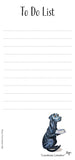 To Do List Notepad with Magnetic Strip. Working Dogs by Bryn Parry