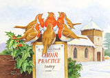 Cartoon Reindeer and Bird Christmas Card Pack by David Thelwell