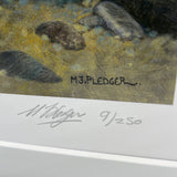 Grayling fishing print by M J Pledger