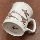1 x Bone china shooting mug. Catapulting pheasants by Bryn Parry