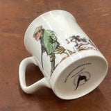 1 x Bone china shooting mug. Catapulting pheasants by Bryn Parry