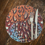 Decorative Placemat. Pheasant Plumage by Charles Sainsbury-Plaice