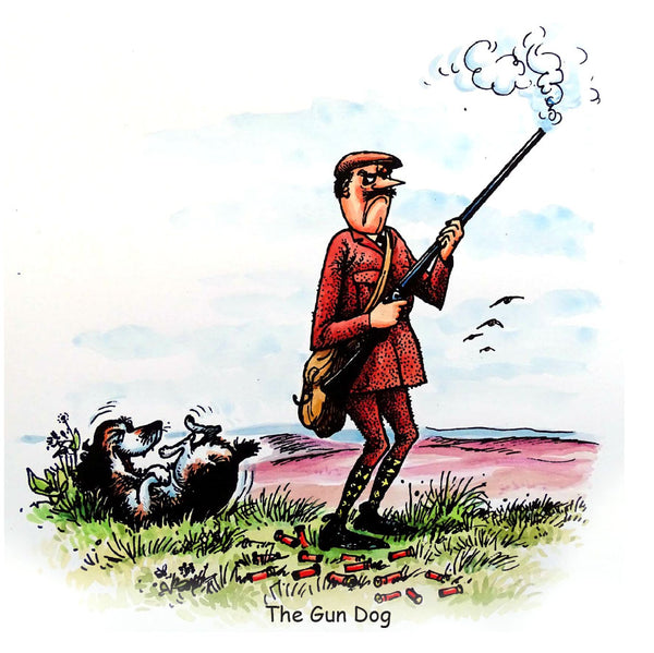 Dog and Shooting Greeting Card. The Gun Dog by Norman Thelwell