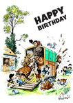 Funny horse riding birthday card. The Horsebox by Thelwell