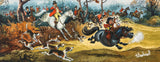 Thelwell Pony Mug – In Full Cry by Countryside Greetings: features two children on a black horse leading hounds and riders through autumn countryside—a charming British scene and perfect gift for horse lovers.