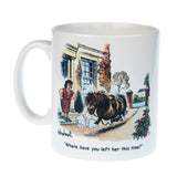 Thelwell horse riding and pony mug. Fallen rider
