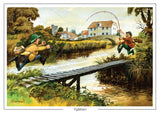 Tightlines fishing cartoon Greeting Card by Thelwell