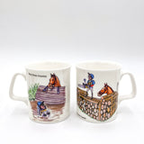1 x Bone China Horse Mug. Very Cross Country
