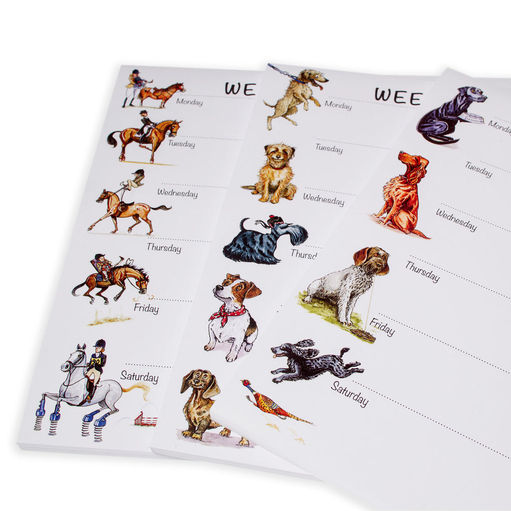 New Range of Weekly Planner for Horse and Dog Lovers