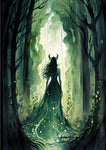 Mystical Greeting Card.  The Forest Fae by Amanda Skipsey
