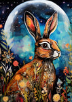 Mystical Hare Greeting Card. Hare Dreams by Amanda Skipsey