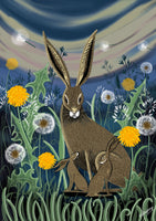 Mystical Hare Greeting Card. Reborn by Amanda Skipsey