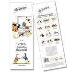 Alex Underdown Country Calendar 2026 – Funny Farm Animal Wall Calendar UK Printed Slim Format