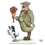Dog training greeting card. Every effort should be made to pick up all the birds by Bryn Parry