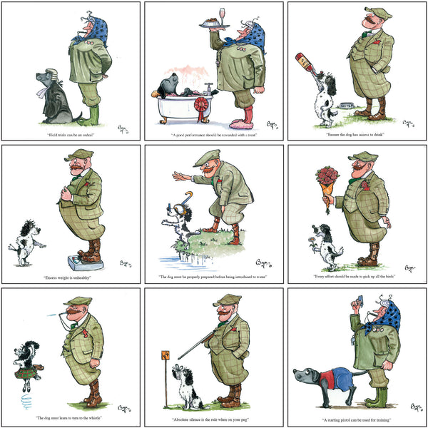 Working Dog Greeting Card Multipack A by Bryn Parry