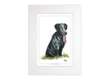 Flat-coated Retriever Bryn Parry Open Edition Print. Perfect for Dog Lovers