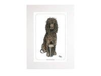 Irish Water Spaniel Bryn Parry Open Edition Print. Perfect for Dog Lovers