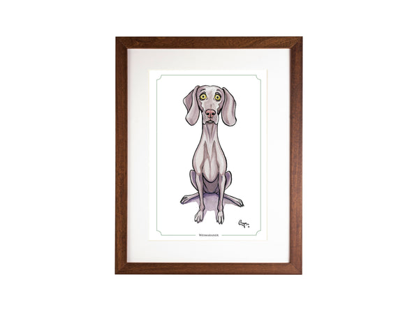 Weimaraner Bryn Parry Open Edition Print. Perfect for Dog Lovers