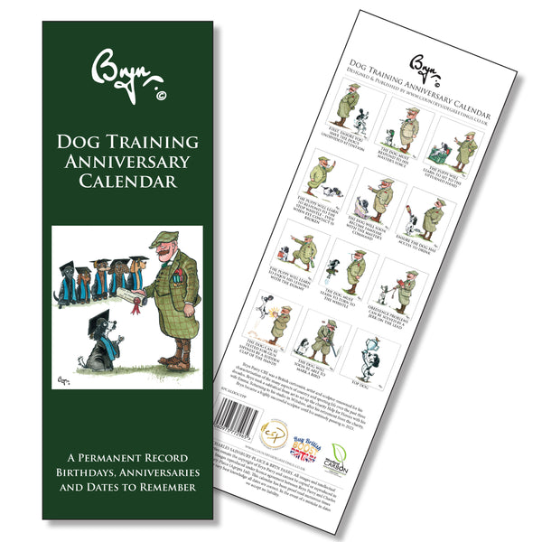 Dog Training Anniversary Calendar – Gundog Training Cartoons by Bryn Parry