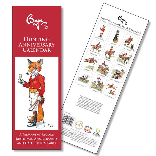 Hunting Anniversary Calendar – Fox Hunting Cartoons by Bryn Parry