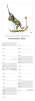Bryn Parry Shooting Calendar 2026 – Slim Humorous Field Sports Wall Planner for Countryside Fans