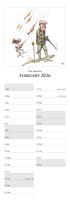 Bryn Parry Shooting Calendar 2026 – Slim Humorous Field Sports Wall Planner for Countryside Fans