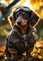 Douglas the spitfire flying Dachshund