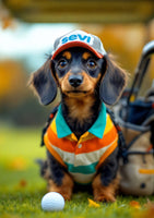 Sevi the golfing Dachshund